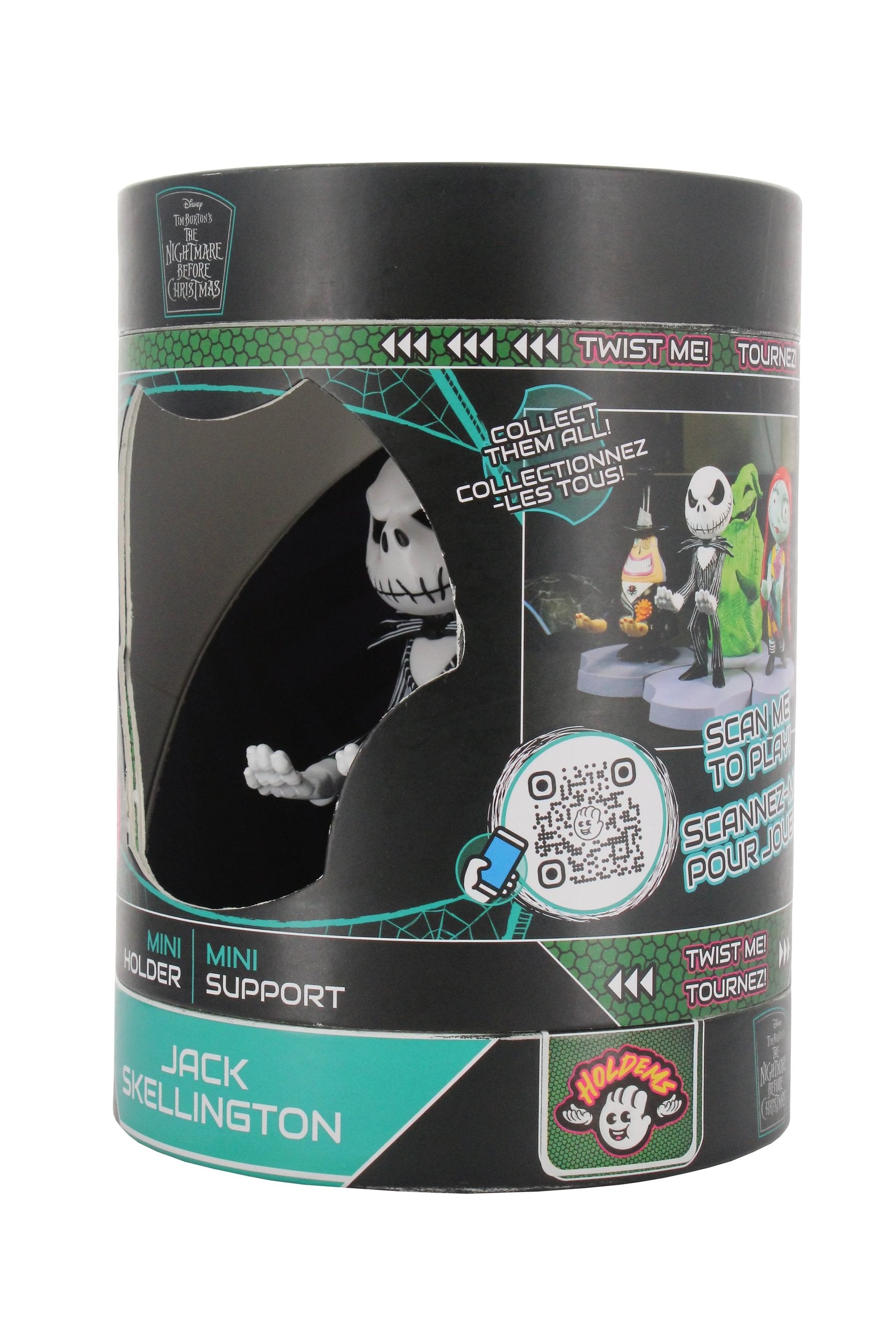 Cable Guys Holdems - Disney - L'Étrange Noël de monsieur Jack - Support pour écouteurs et téléphone Jack Skellington - flash vidéo