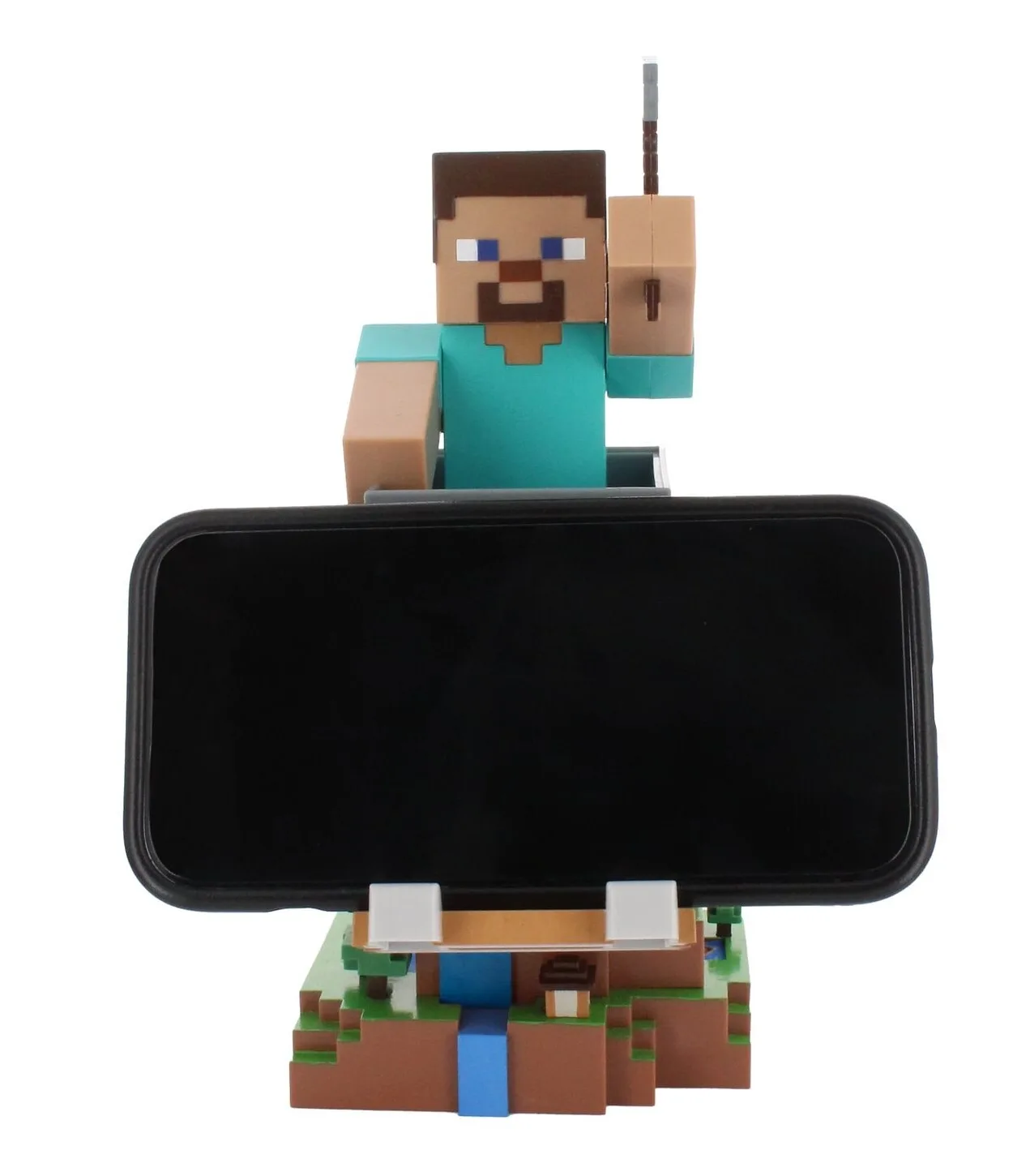 Cable Guys R.E.S.T - Minecraft - Steve Support pour Téléphone et Manette - flash vidéo