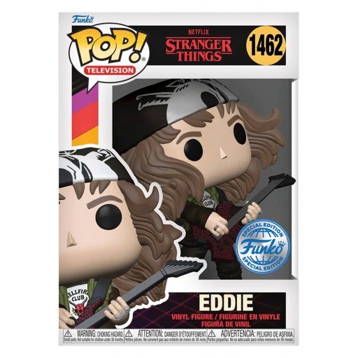 Funko Pop! TV: Stranger Things - Eddie (Hunter) (with Guitar) (Metallic) - Special Edition - flash vidéo
