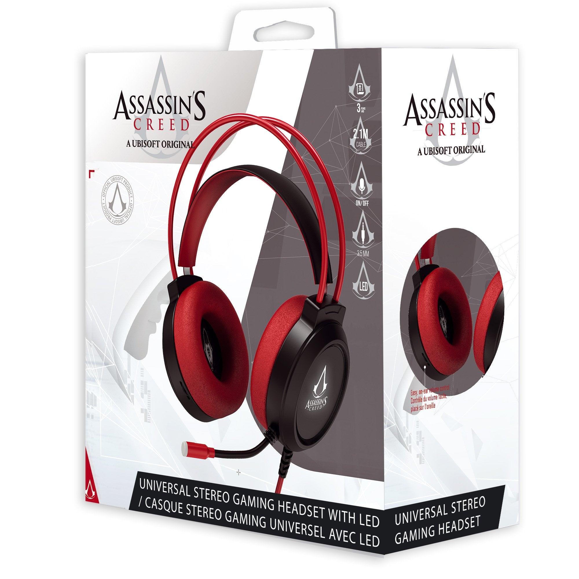 Assassin's Creed - Casque de jeu filaire pour PC/Xbox One/SeriesX/S/PS4/PS5/Switch - flash vidéo