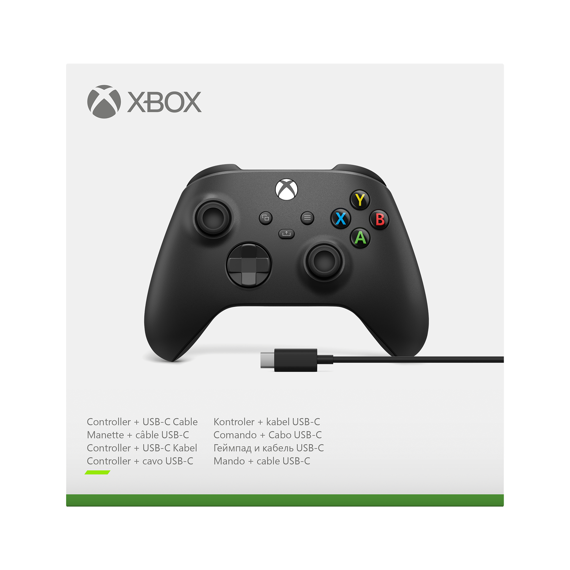 Manette sans fil Xbox Carbon Black + Cable USB-C pour Xbox Series X|S, Xbox One, Windows 10 et Mobile - flash vidéo