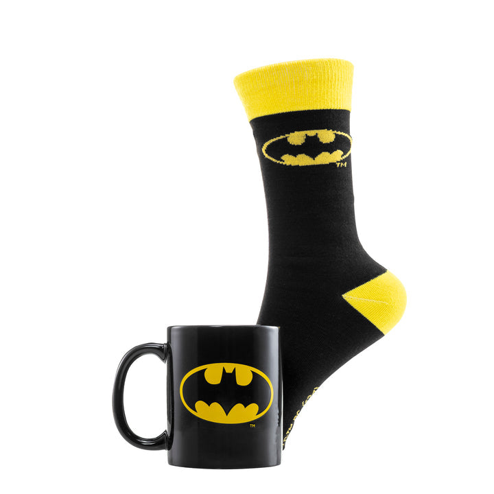 Batman - Coffret cadeau avec tasse 315ml et paire de chaussette EU 41-45 "Logo" - flash vidéo