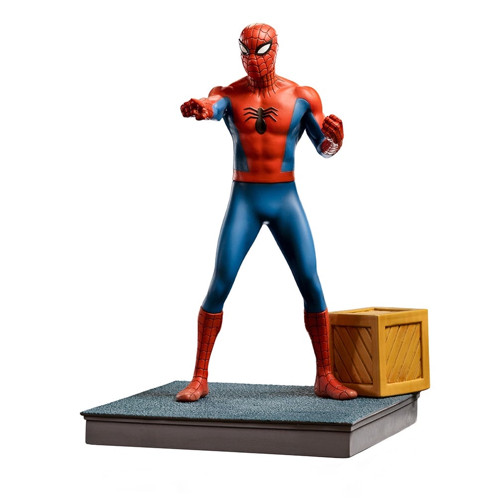 Iron Studios - Arts Scale 1/10 - Marvel - Spider-Man Animated Series - Spider-Man `60s Statue 21cm - flash vidéo