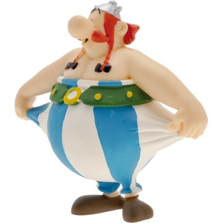 Astérix - Figurine Obelix tenant son pantalon - flash vidéo