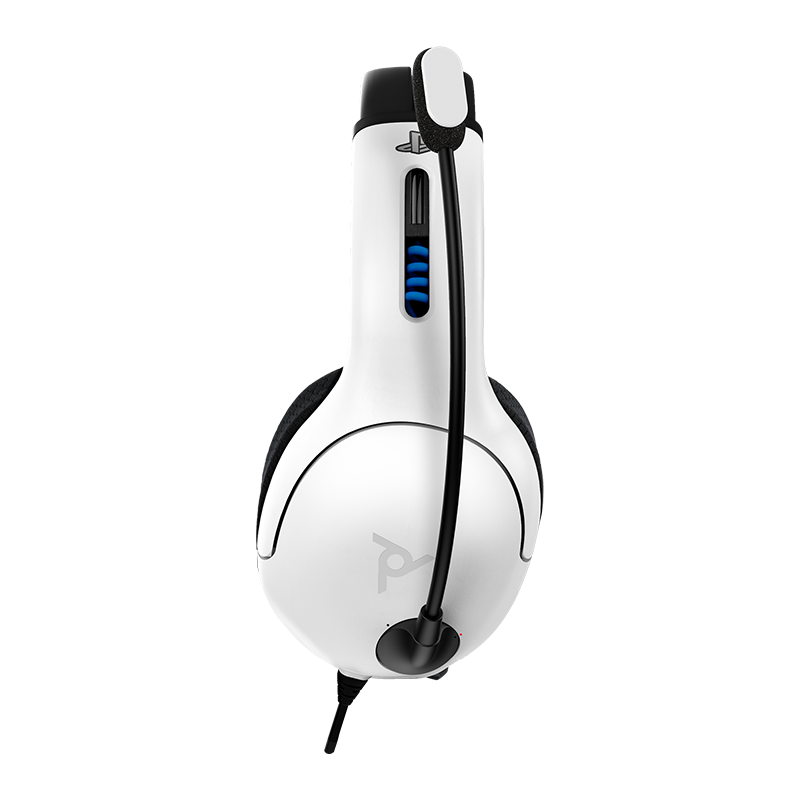 PDP - Casque de jeu stéréo filaire LVL50 Blanc pour PS5, PS4 & PC - flash vidéo