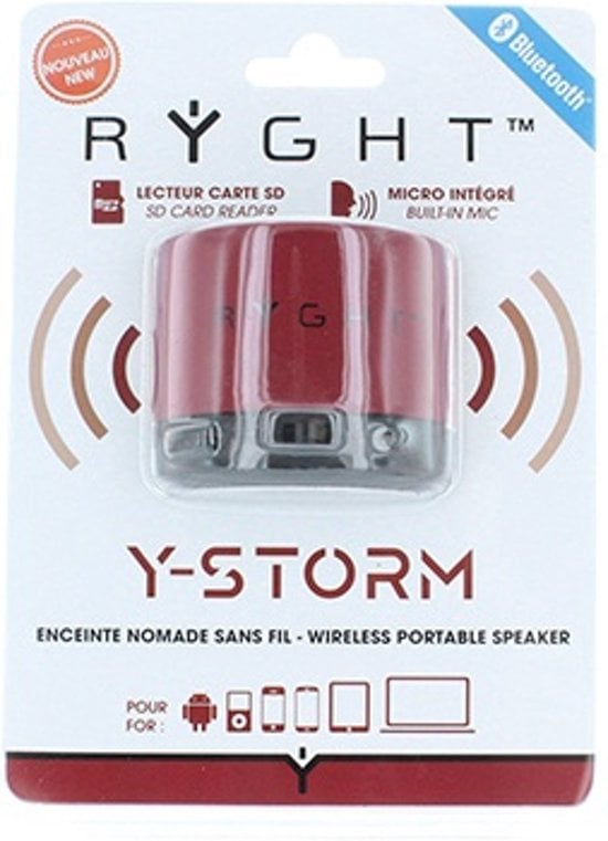 Ryght - Monodisplay Y-Storm Bluetooth ROUGE - flash vidéo