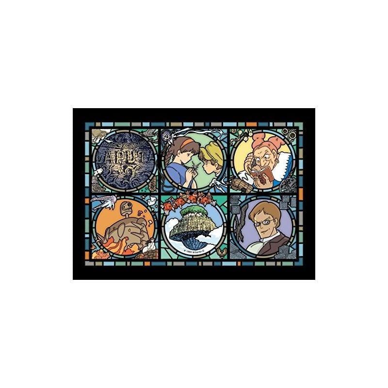 Ghibli - Le Château dans le ciel - Puzzle effet vitrail L'ïle de Laputa 208pcs - flash vidéo
