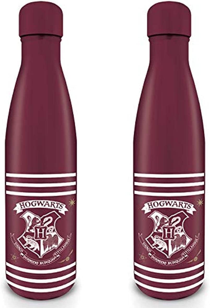 Harry Potter (écusson et rayures) Bouteille d'Eau en Métal 550 ml - flash vidéo
