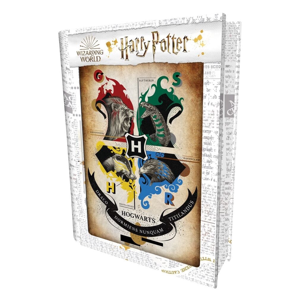 Harry Potter - Puzzle livre lenticulaire Maisons de Poudlard 300 pcs 41x31 cm - flash vidéo