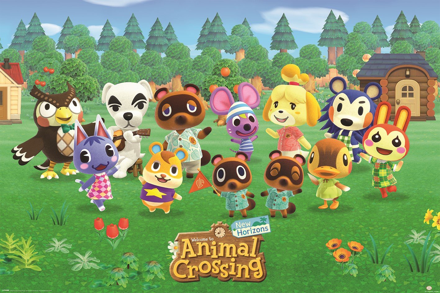 Animal Crossing - Maxi Poster Equipe de New Horizons - flash vidéo