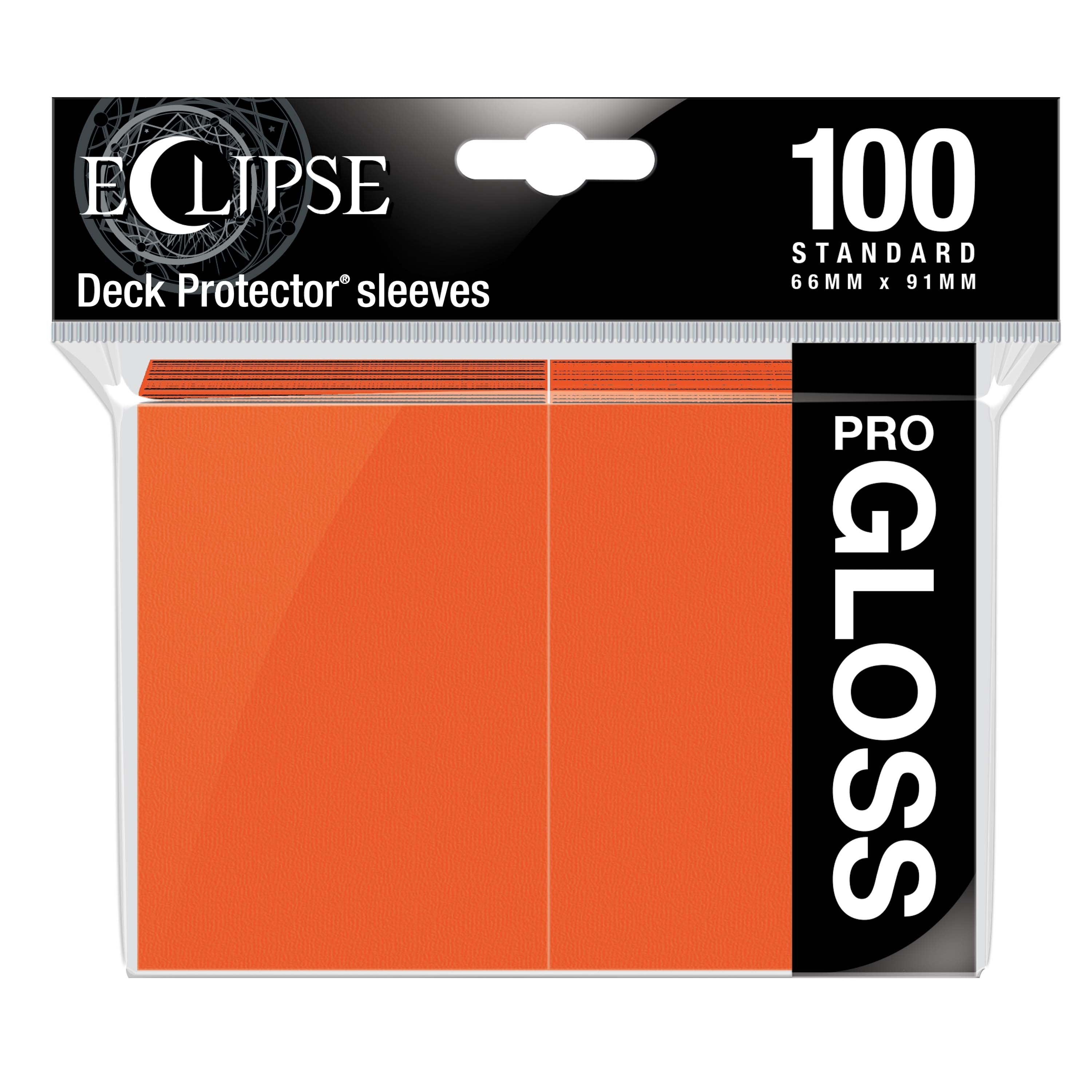 Ultra Pro - Eclipse Gloss Sachet de 100 protèges cartes standard Orange Citrouille (66 x 91 mm) - flash vidéo