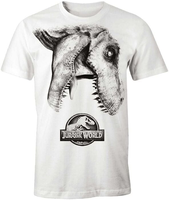 Jurrasic World - Tyrannosaur Logo White T-Shirt L - flash vidéo