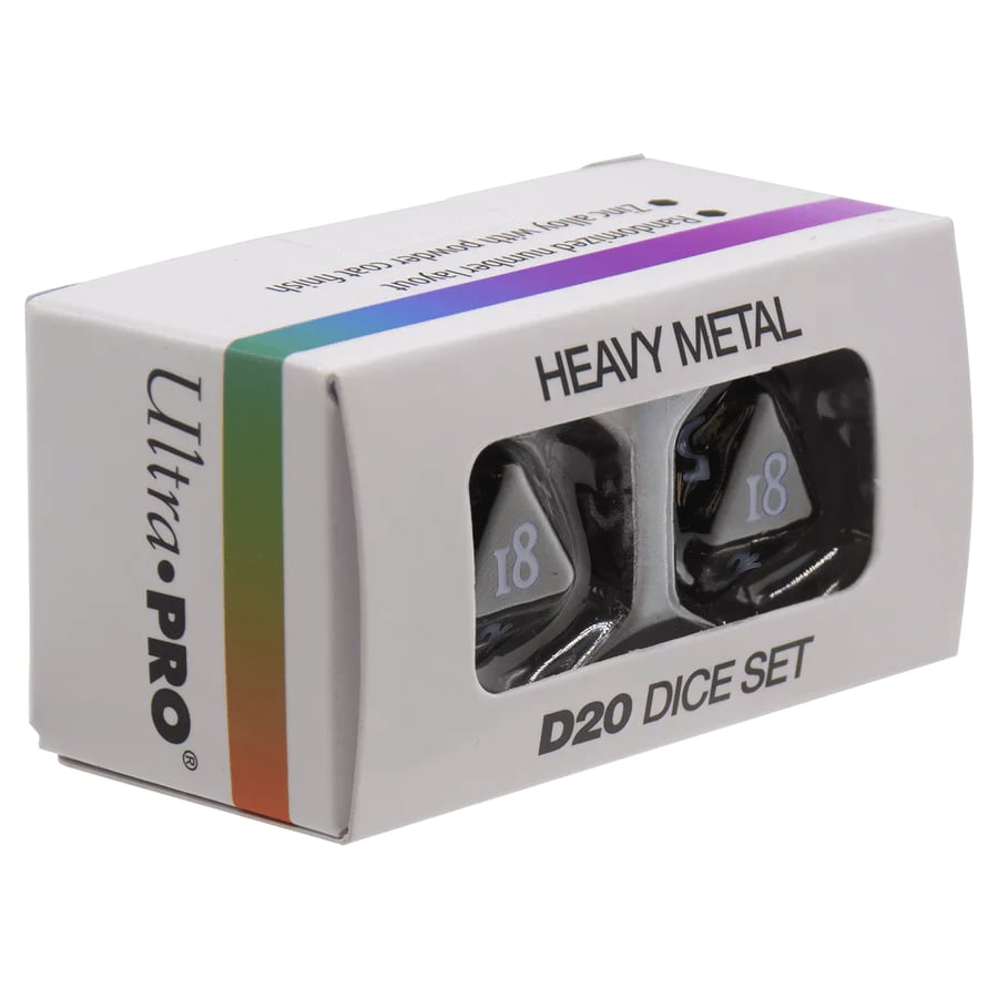 Ultra Pro - Vivid Heavy Metal D20 : Noir - flash vidéo