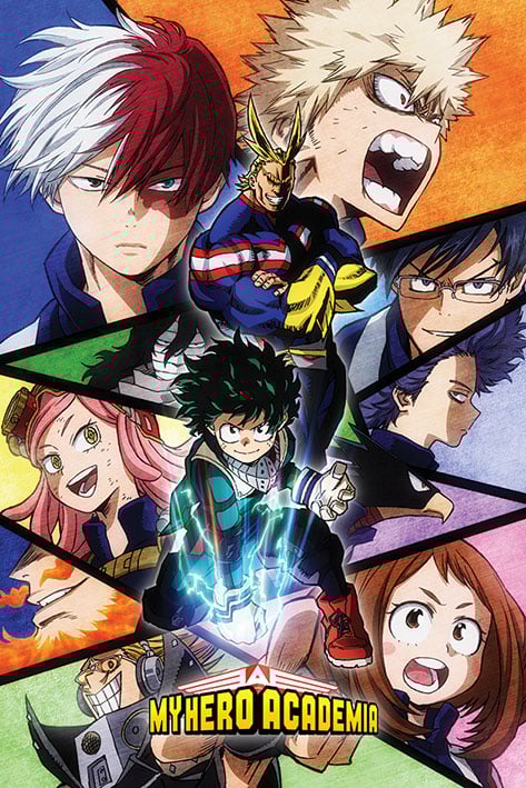My Hero Academia - Personnages Mosaique Maxi Poster - flash vidéo