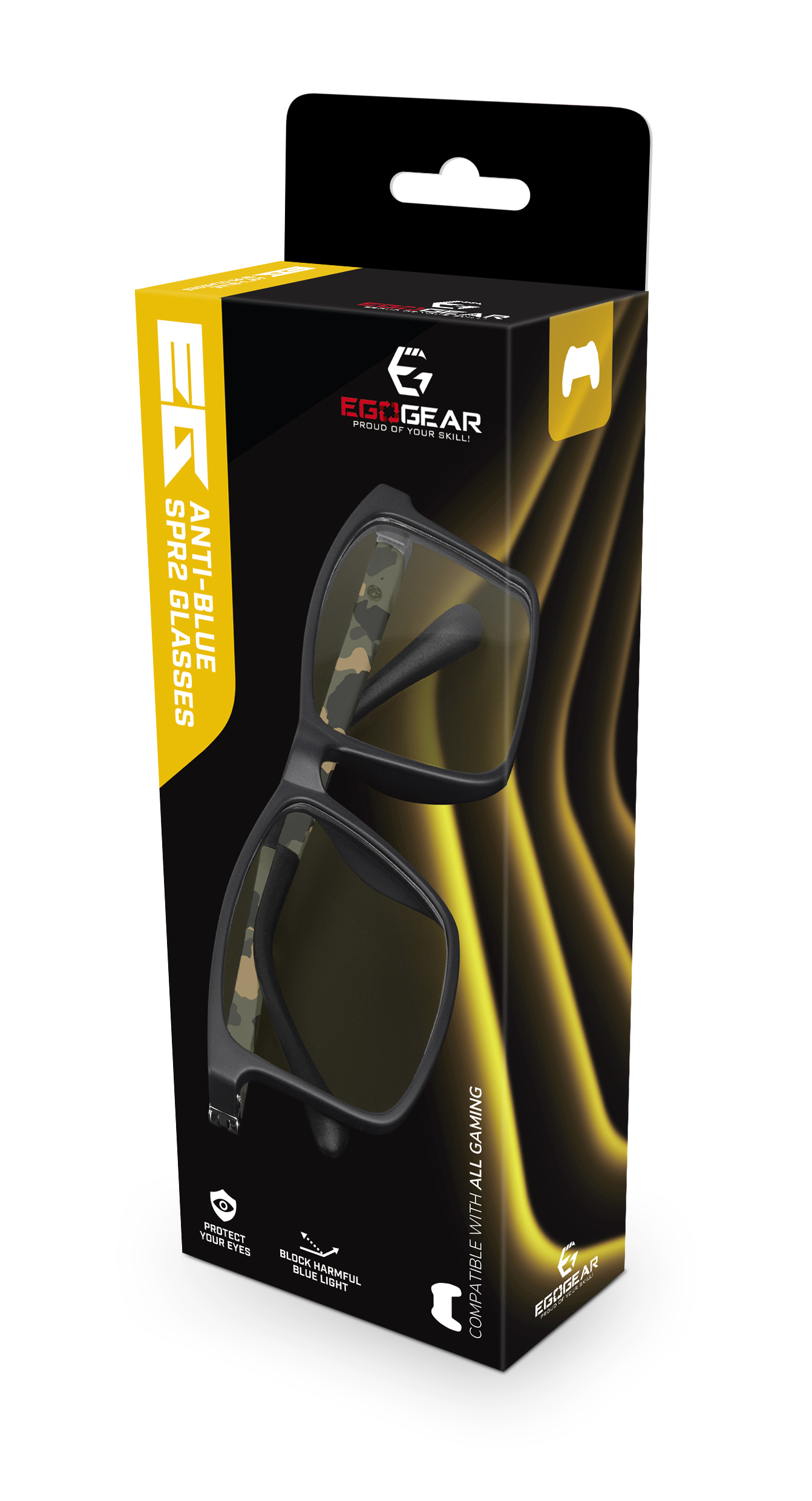 EgoGear - Lunettes camouflage anti-lumière bleue SPR2 - flash vidéo