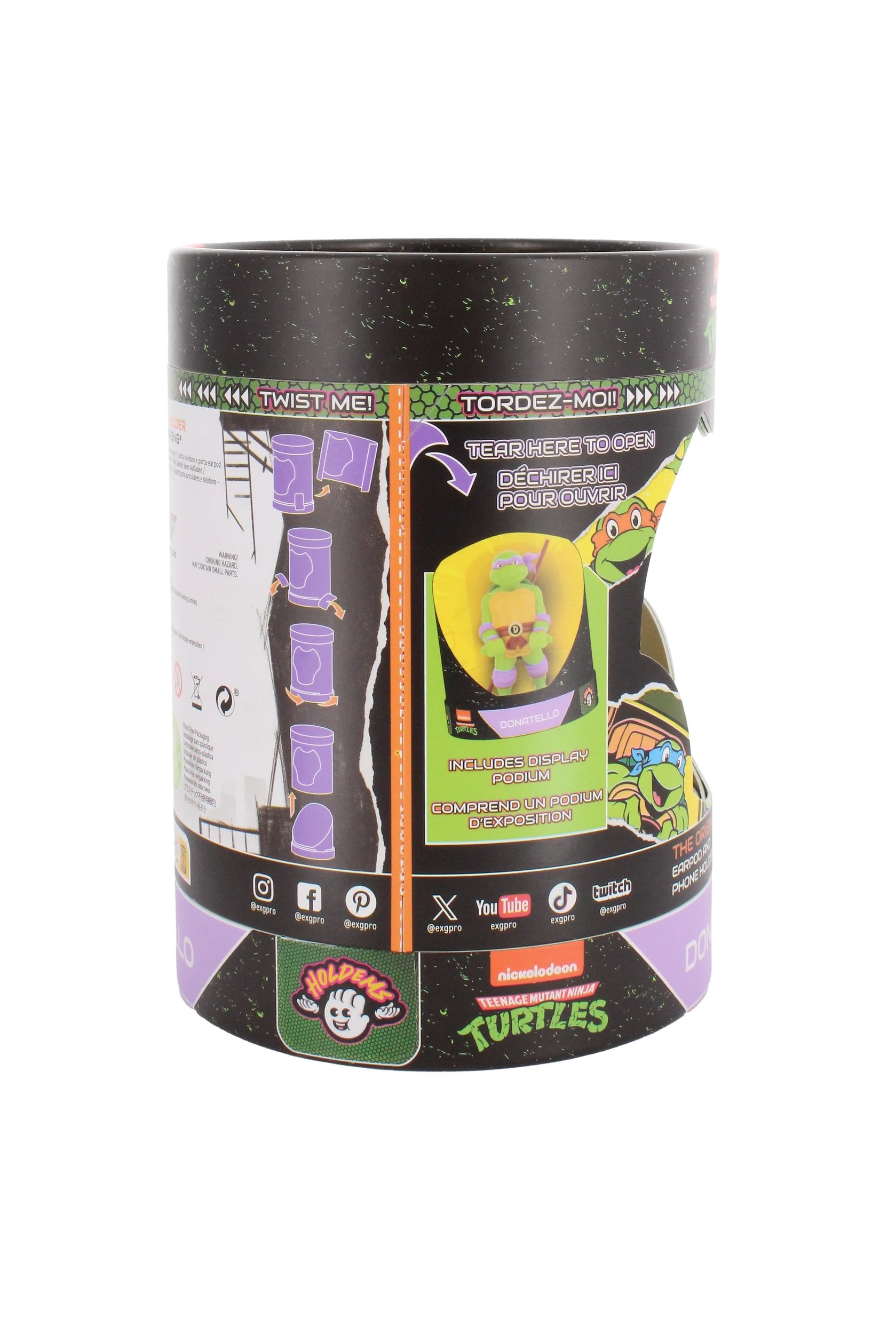 Cable Guys Holdems - Teenage Mutant Ninja Turtles - Support pour écouteurs et téléphone Donatello - flash vidéo