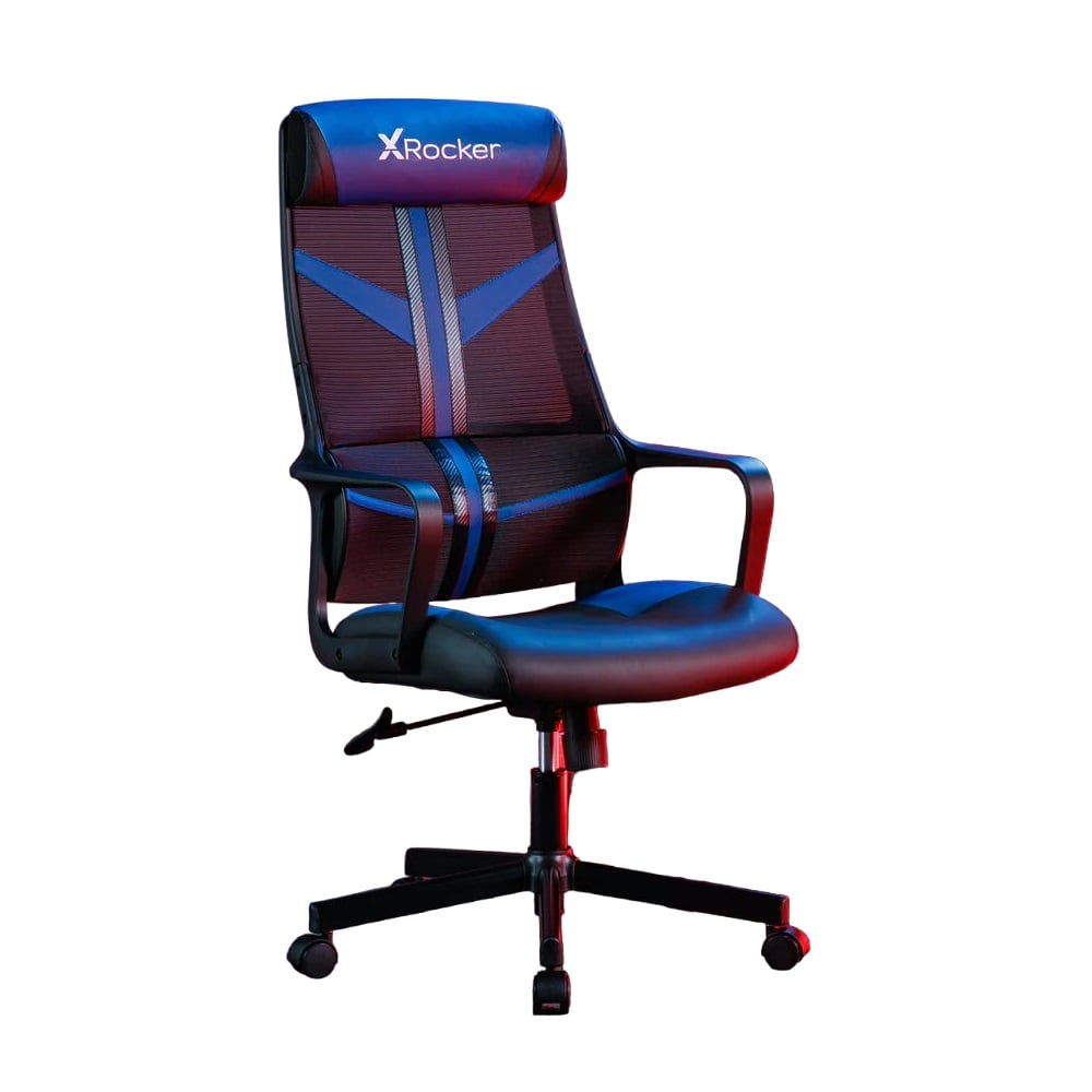X Rocker - Chaise de jeu compacte Helix Bleu - flash vidéo