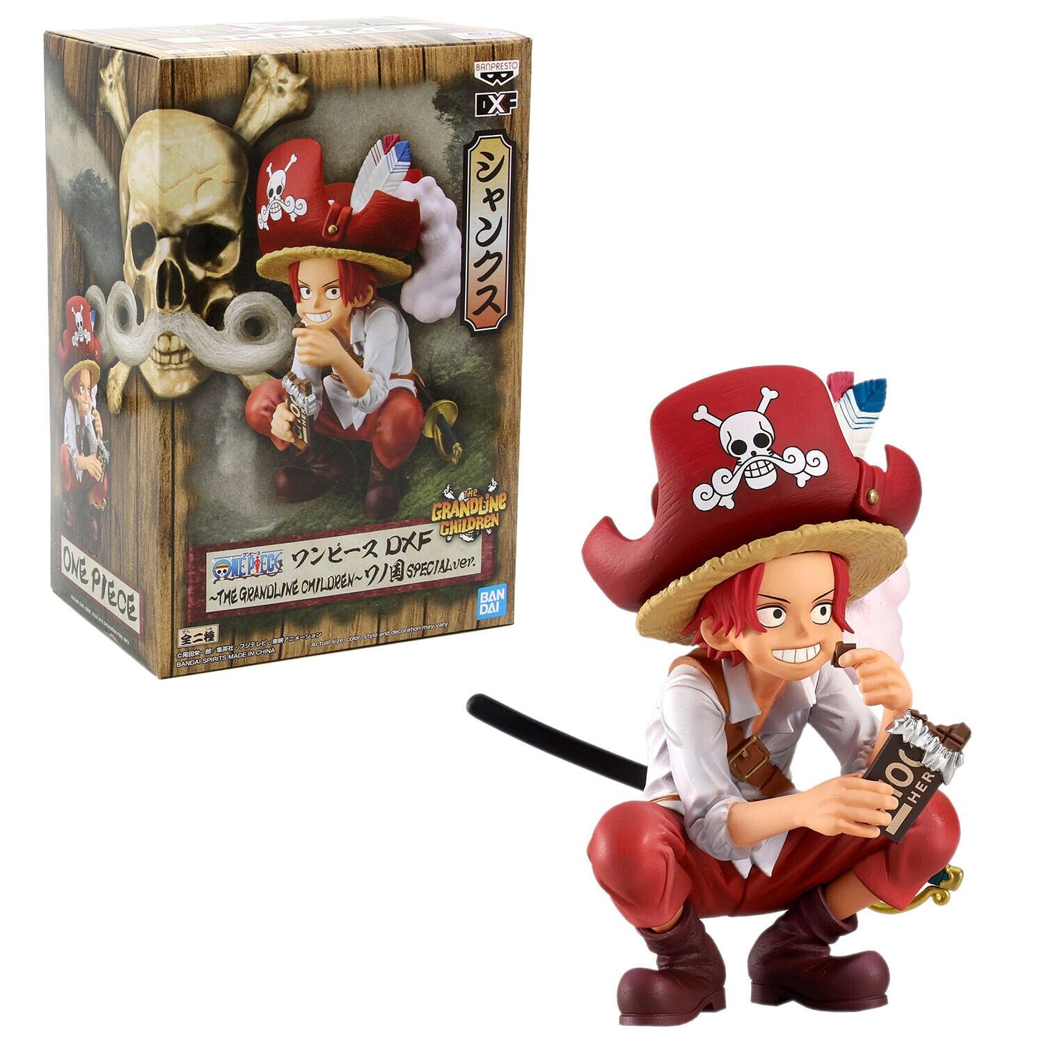 One Piece DXF - The Grandline Children Wanokuni Special Ver. A: Shanks Figure 9cm - flash vidéo