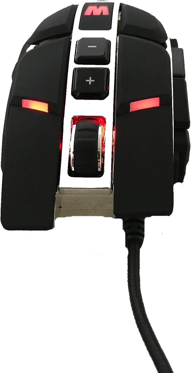 WASDkeys - M300 - Souris de jeu laser filaire RGB noire - flash vidéo