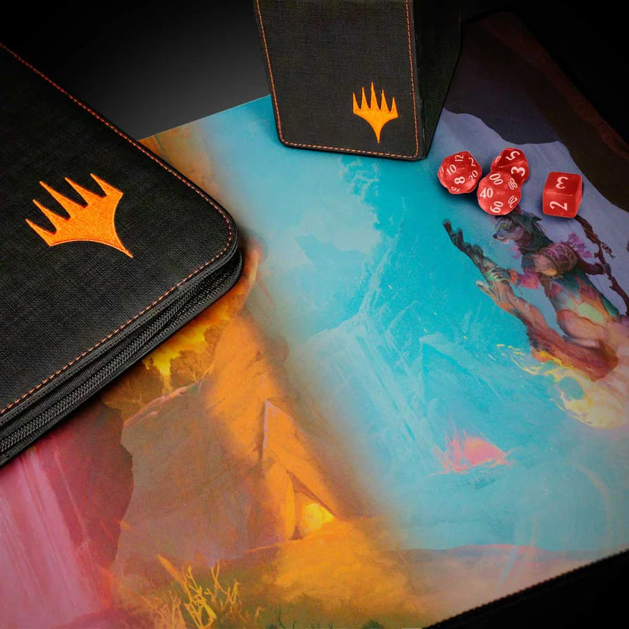 Ultra Pro - Magic: The Gathering - Bloomburrow - Tapis de jeu Terres de saison : Montagne (60 x 34 cm) - flash vidéo