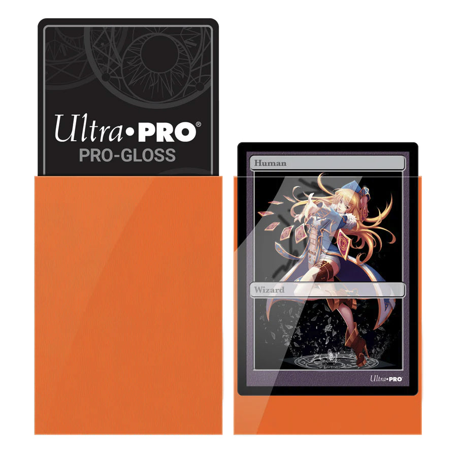 Ultra Pro - PRO-Gloss Sachet de 60 protèges cartes petit format Orange (62 x 89 mm) - flash vidéo