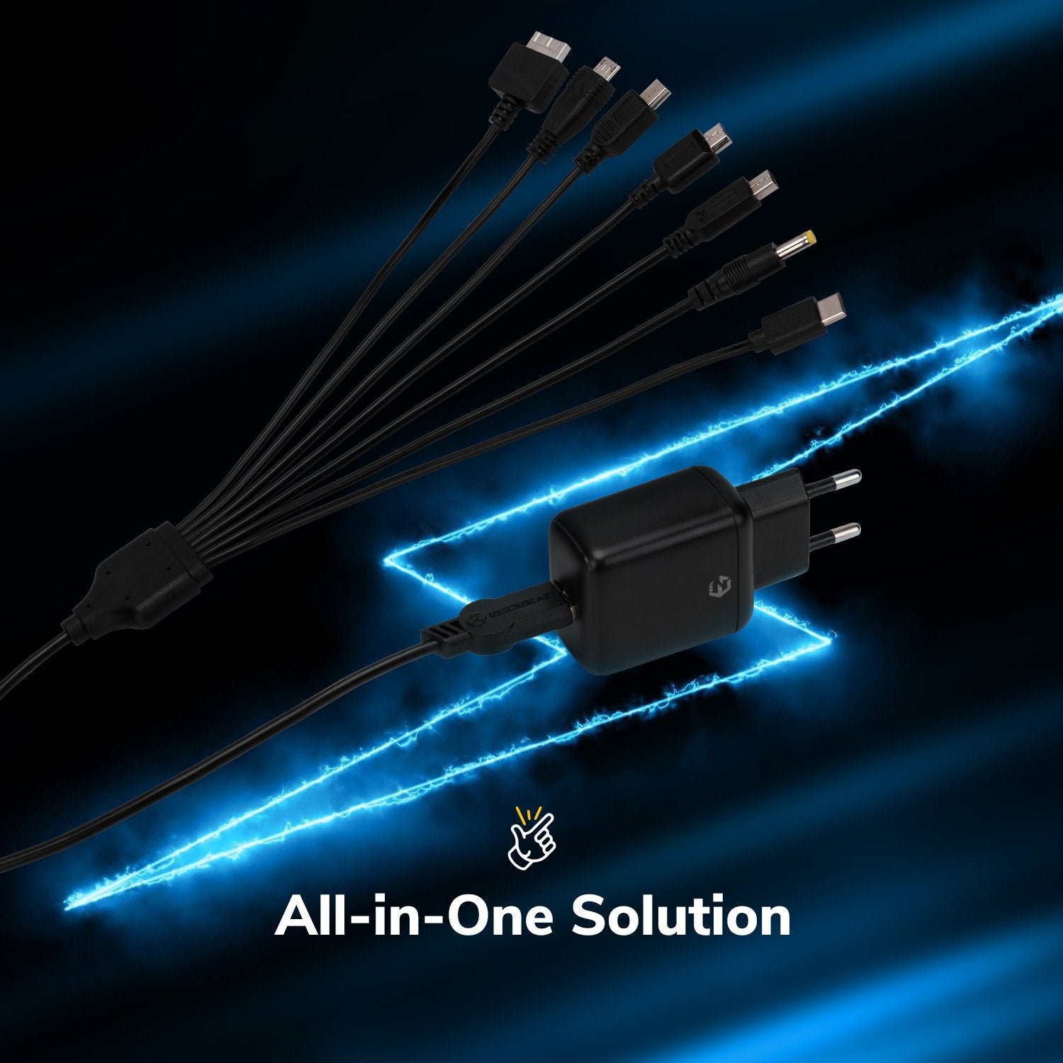 EgoGear - Câble de charge 7 en 1 SCH7 avec chargeur rapide Euro USB pour consoles, manettes, mobile et tablettes - flash vidéo