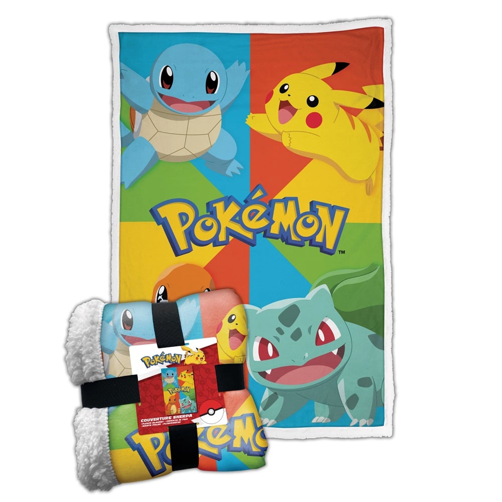 Pokémon - Plaid Sherpa Starter 1G II (100x150cm) - flash vidéo
