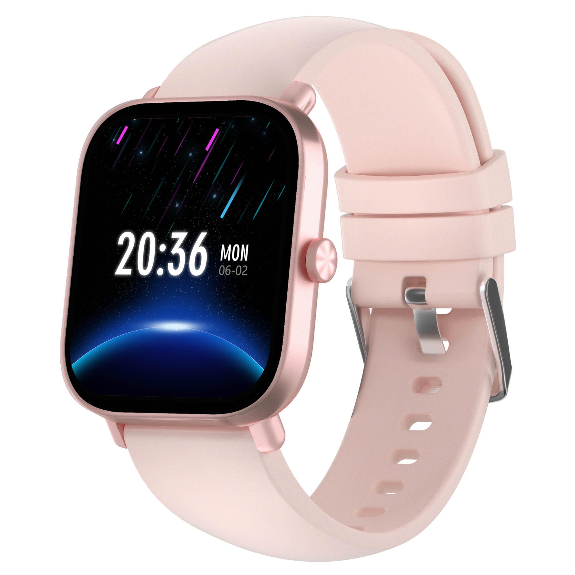 Abyx Fit - Ozone 3 - Montre connectée - Poudre de rose - flash vidéo