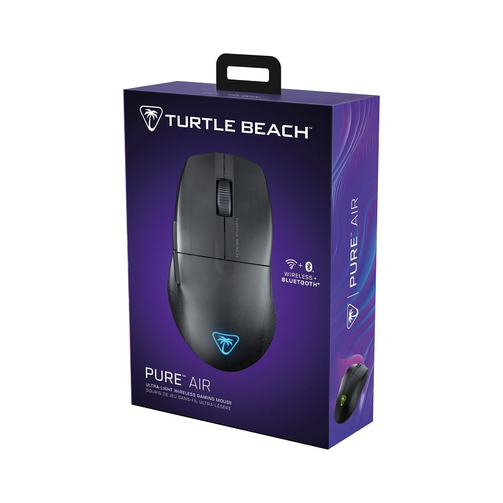 Turtle Beach - Souris de jeu sans-fil optique RGB ultralégère Pure AIR Noire - flash vidéo