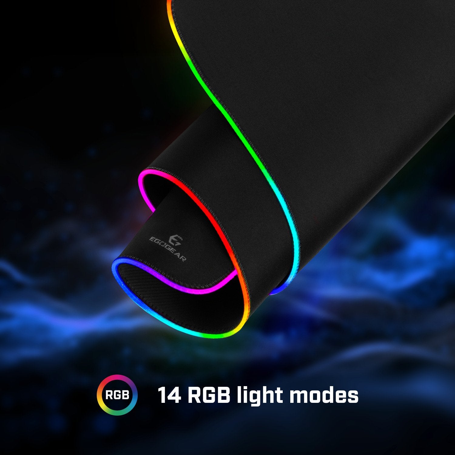 EgoGear - Tapis de souris de jeu RGB en tissu SMM50 - flash vidéo