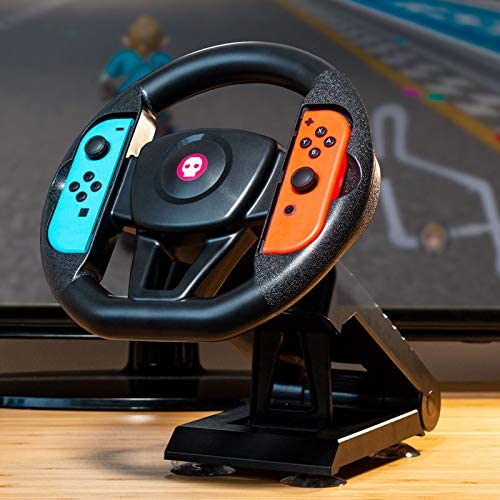 Numskull - Support de Joy-Con en forme de volant et fixation de table pour Nintendo Switch - flash vidéo
