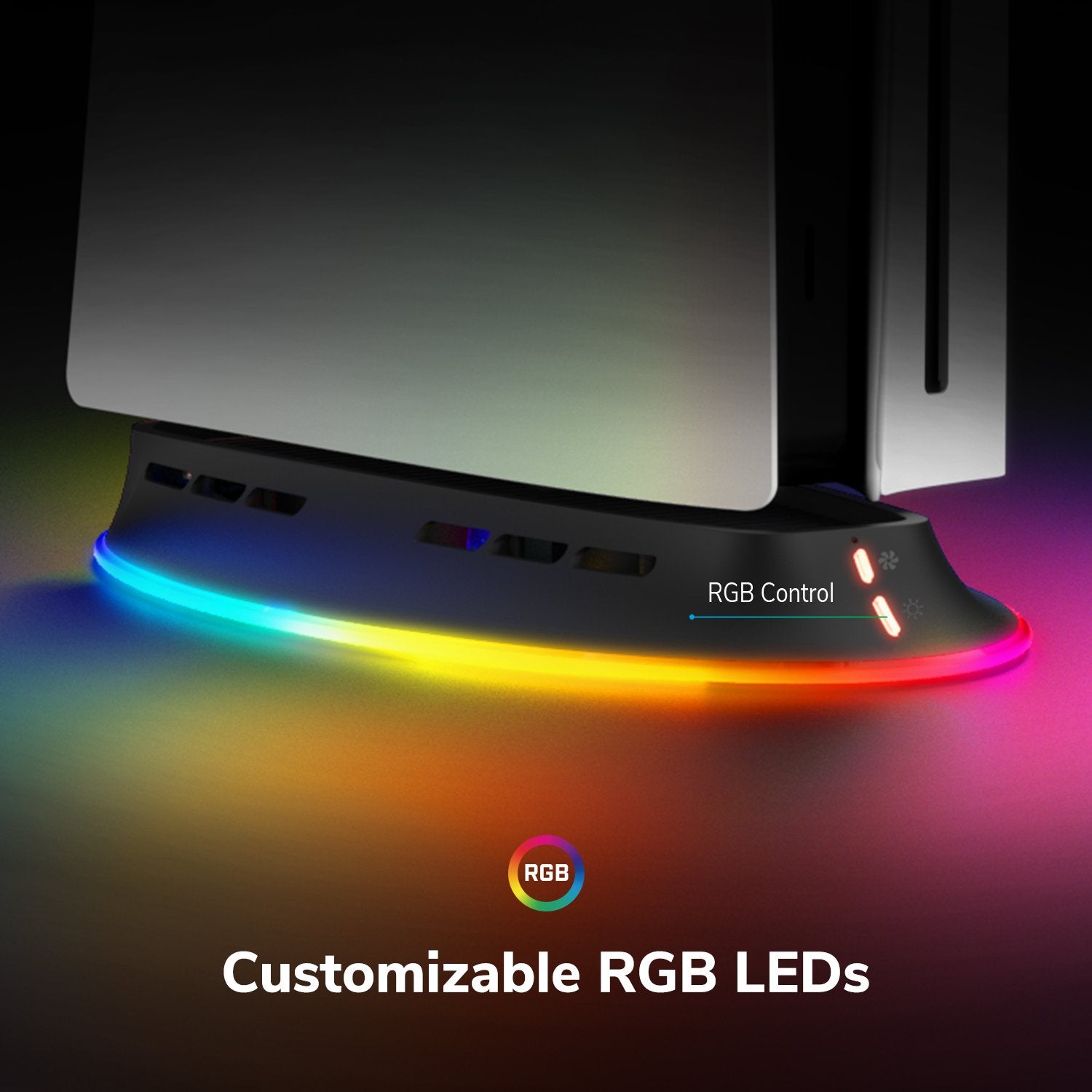 EgoGear - SCH30 - Base de refroidissement RGB LED pour PS5/PS5 SLIM - flash vidéo