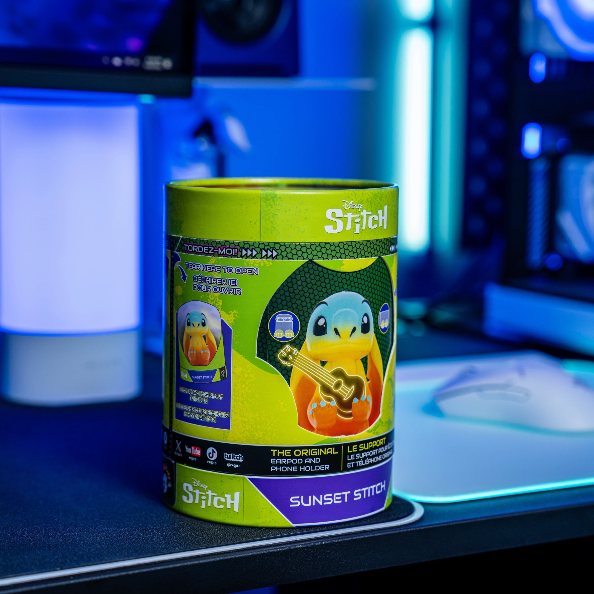 Cable Guys Holdems - Disney - Lilo et Stitch - Support pour écouteurs et téléphone Sunset Stitch - flash vidéo