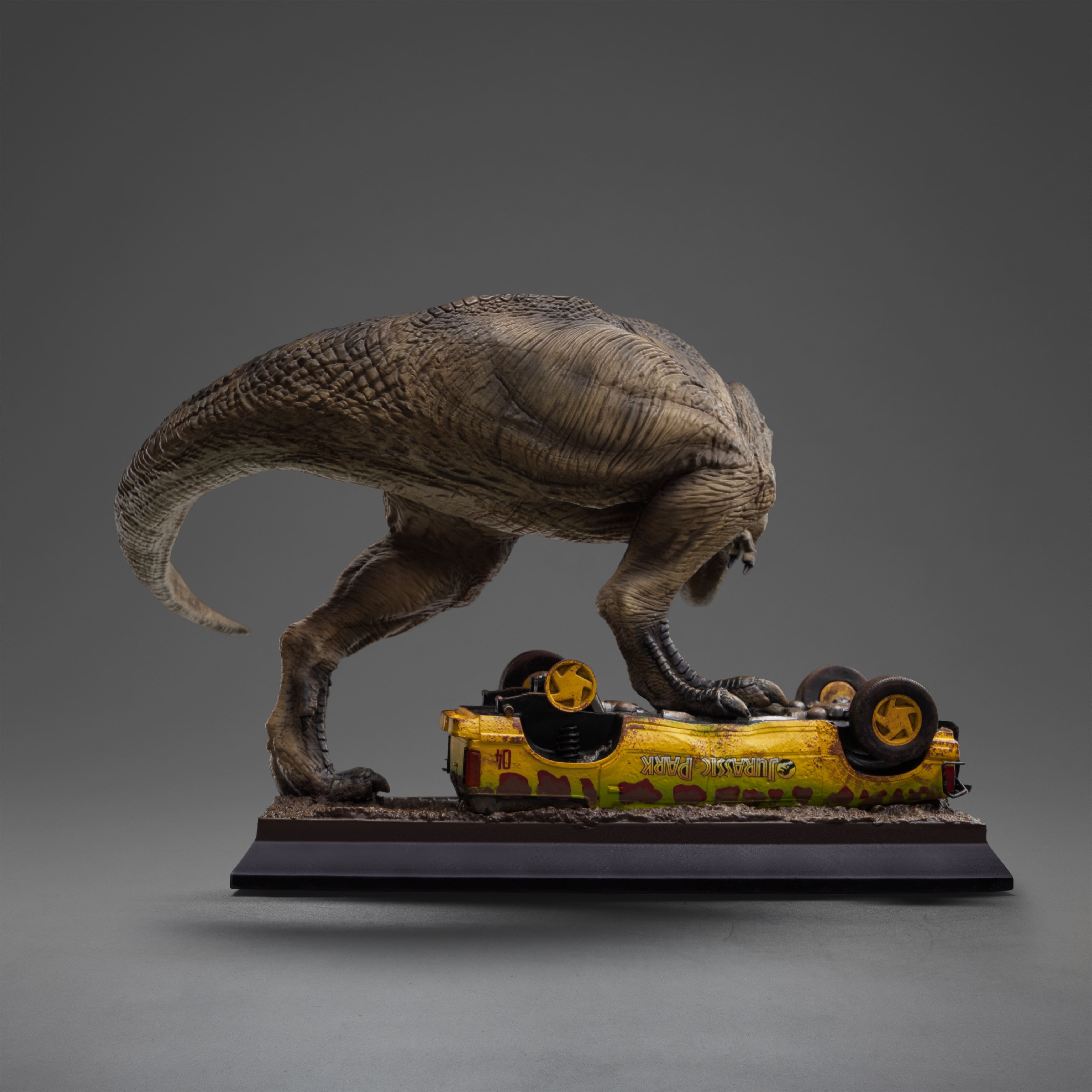 Iron Studios - MiniCo Icons - Jurassic Park - T-Rex Attack Statue 14.5cm - flash vidéo