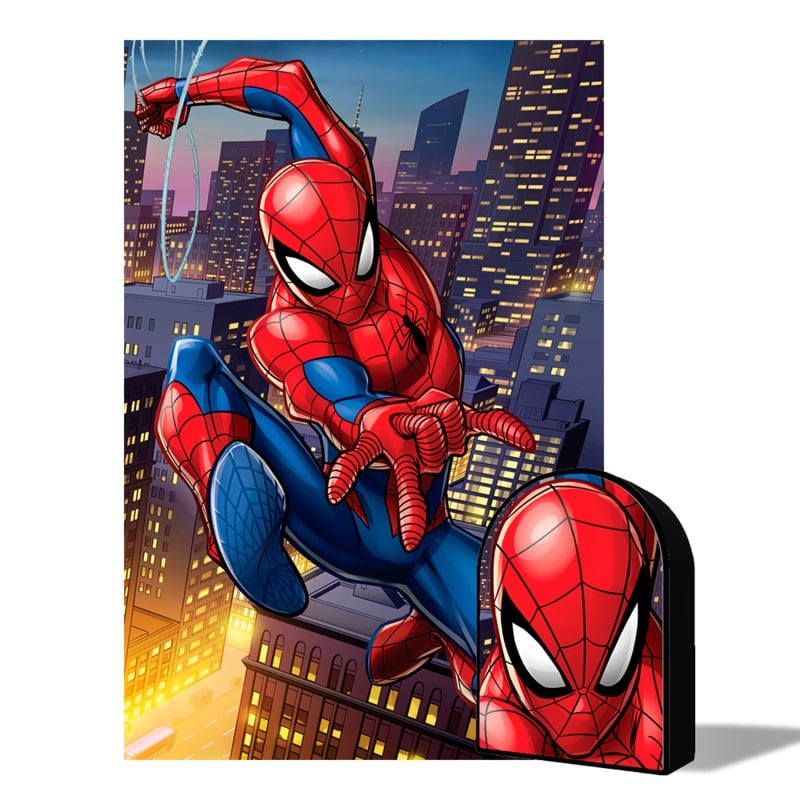 Marvel - Puzzle lenticulaire Spider-Man avec boîte en métal 3D 300 pcs 46x31 cm - flash vidéo