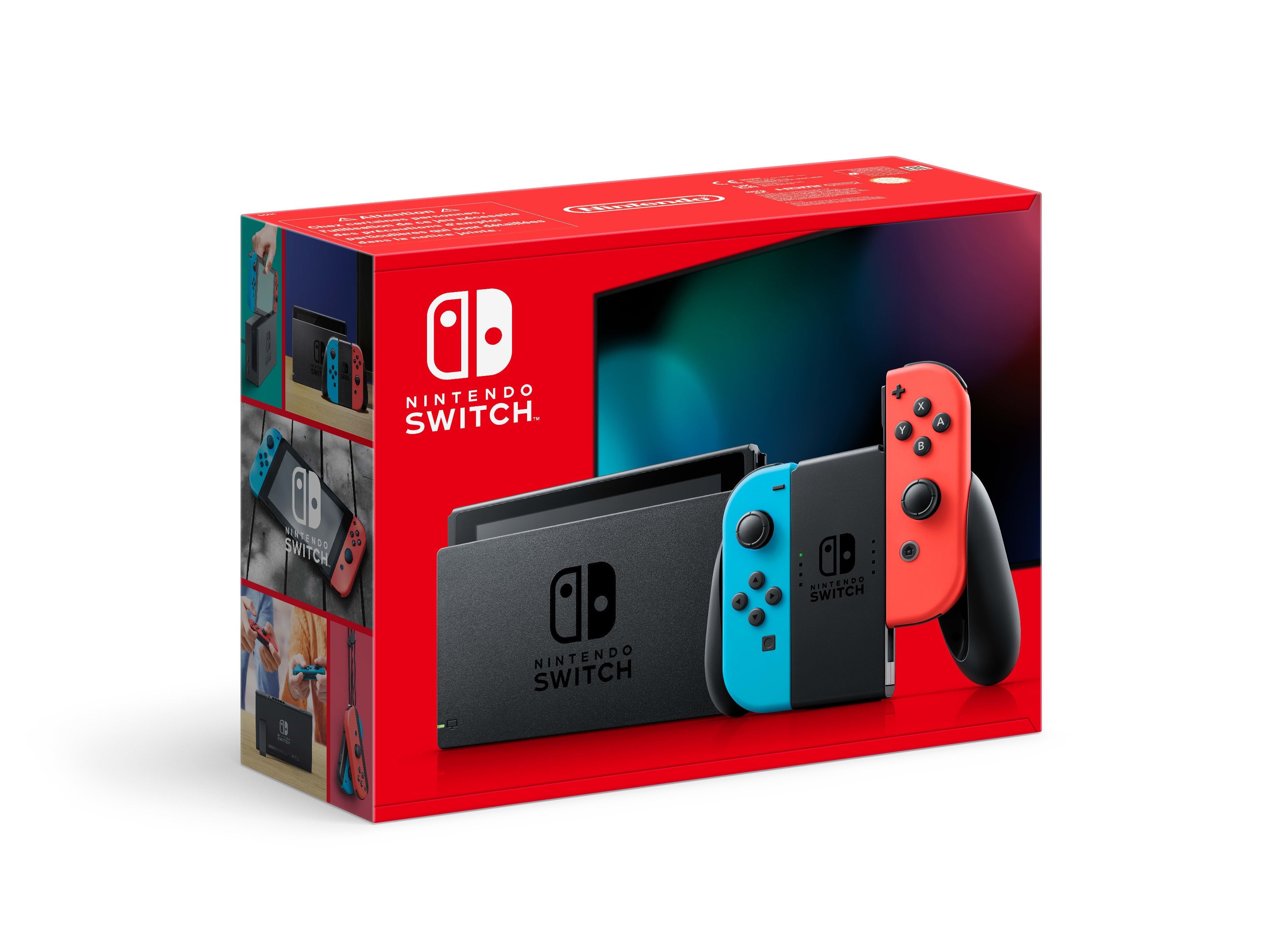 Nintendo Switch with Joy-Con Pair Neon Red and Blue - flash vidéo