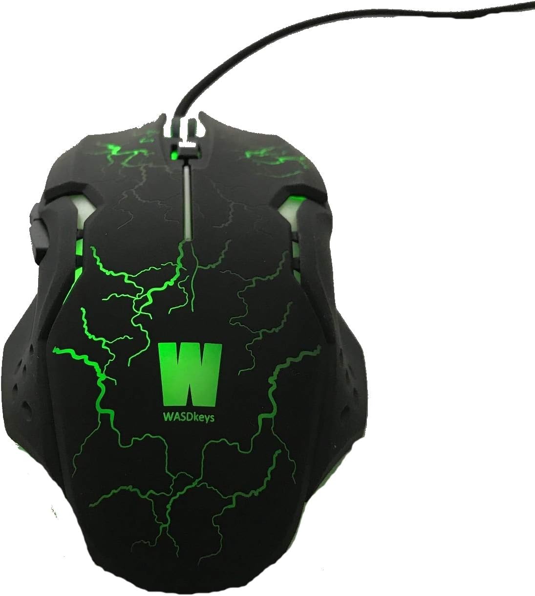 WASDkeys - M200 - Souris de jeu laser filaire RGB noire - flash vidéo