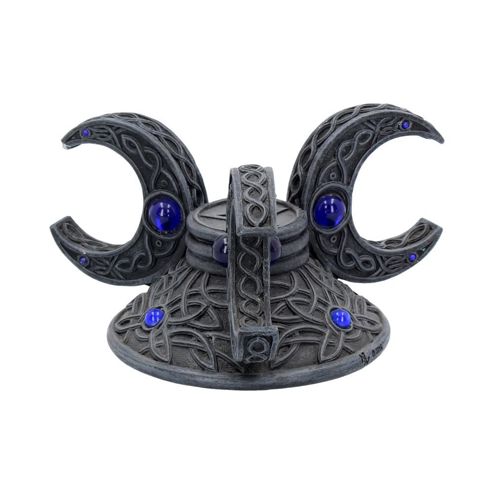 Triple Moon Crystal Ball Holder 10cm - flash vidéo