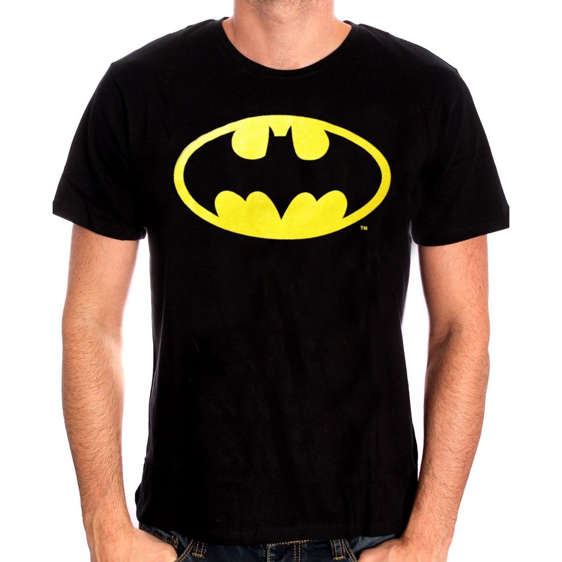 DC Comics - Batman Classic Logo Black T-Shirt - XL - flash vidéo