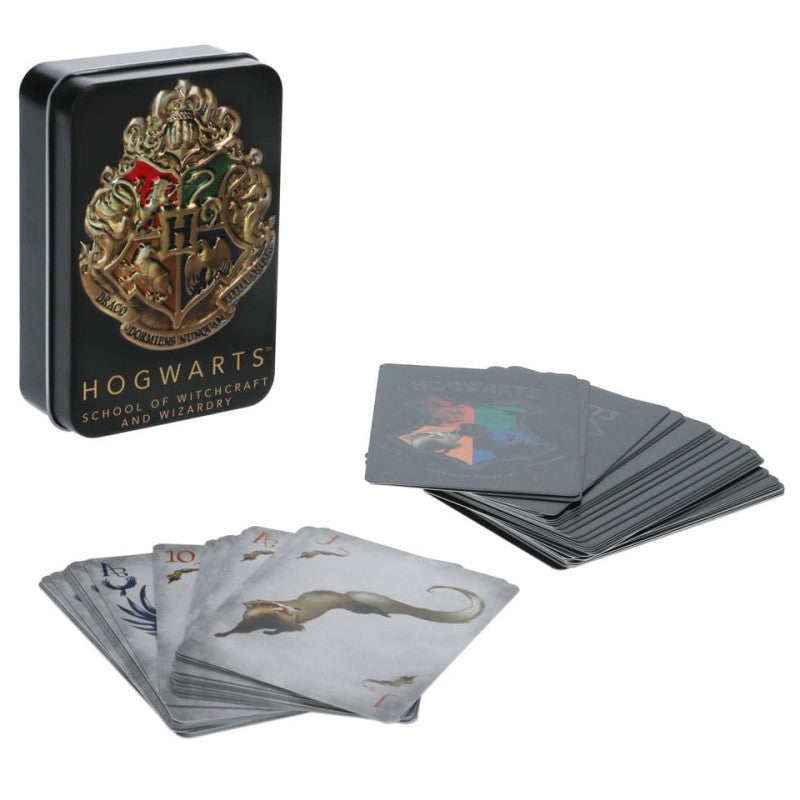 Harry Potter - Cartes à jouer Poudlard avec boîte de rangement - flash vidéo