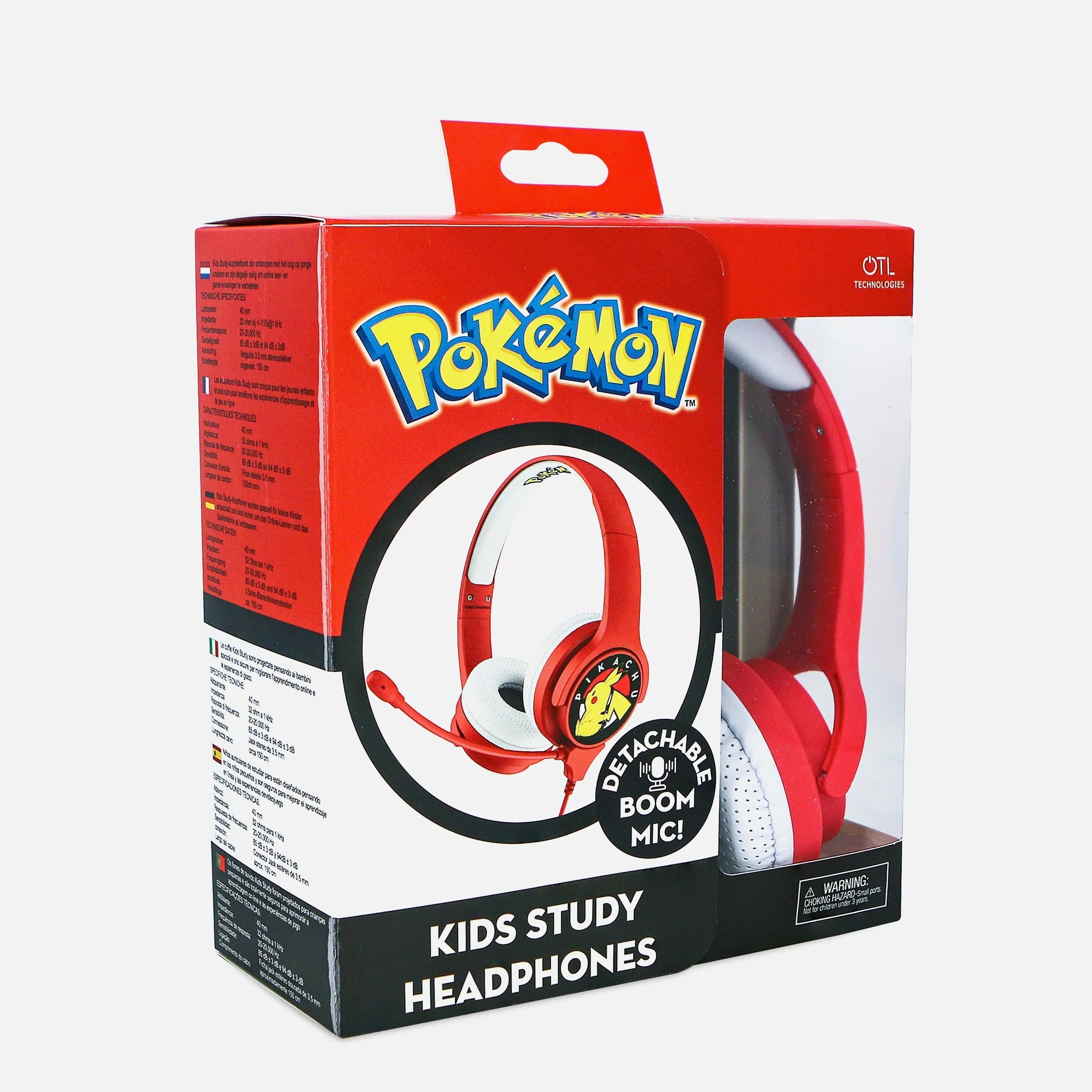 Pokémon - Casque interactif Pikachu pour enfants avec microphone - flash vidéo