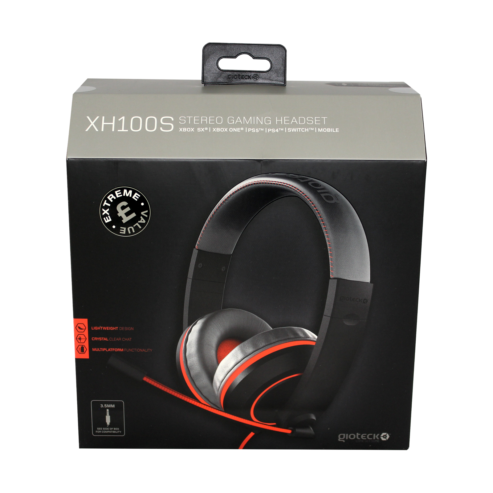Gioteck - Casque de jeu stéréo XH100S pour PS5, PS4, Xbox Series, Xbox One, PC, Mac et Mobile - flash vidéo