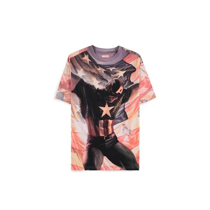 Marvel - Captain America - T-shirt Homme à manches courtes "Digital American" - S - flash vidéo