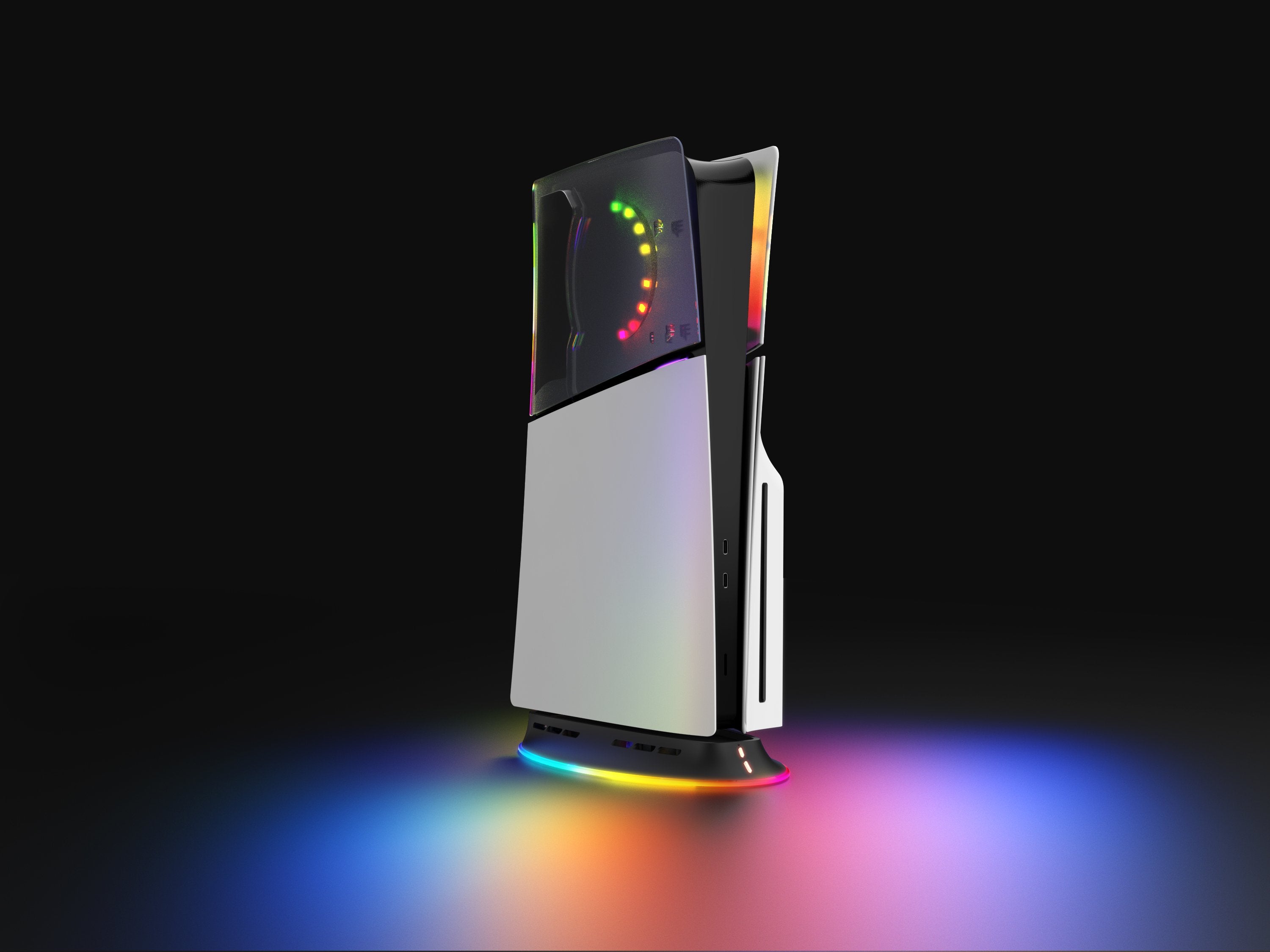 EgoGear - SCH30 - Base de refroidissement RGB LED pour PS5/PS5 SLIM - flash vidéo