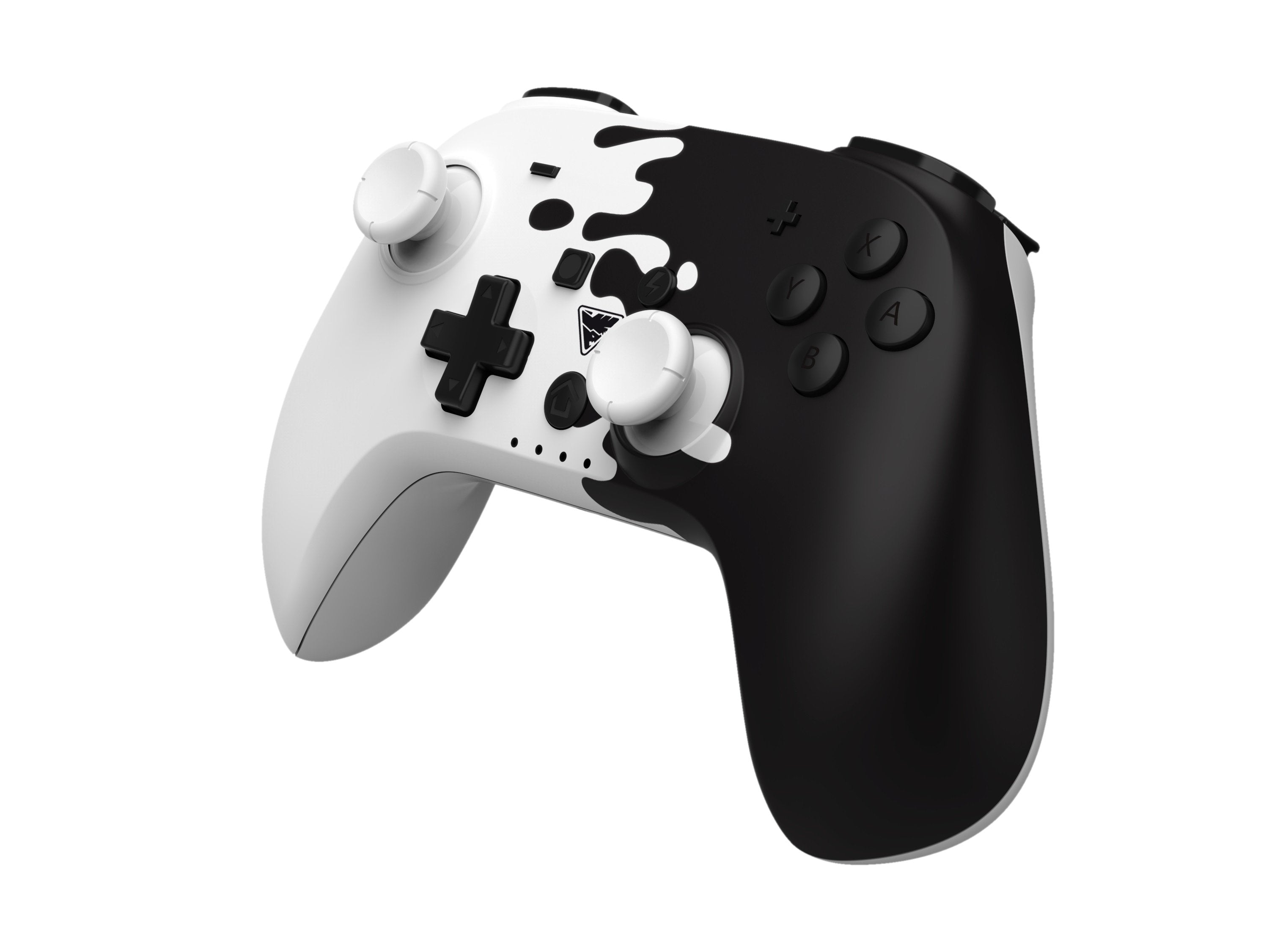 DragonShock - Manette compacte sans fil Bluetooth PopTop Noir et Blanc pour Nintendo Switch et Switch OLED - flash vidéo