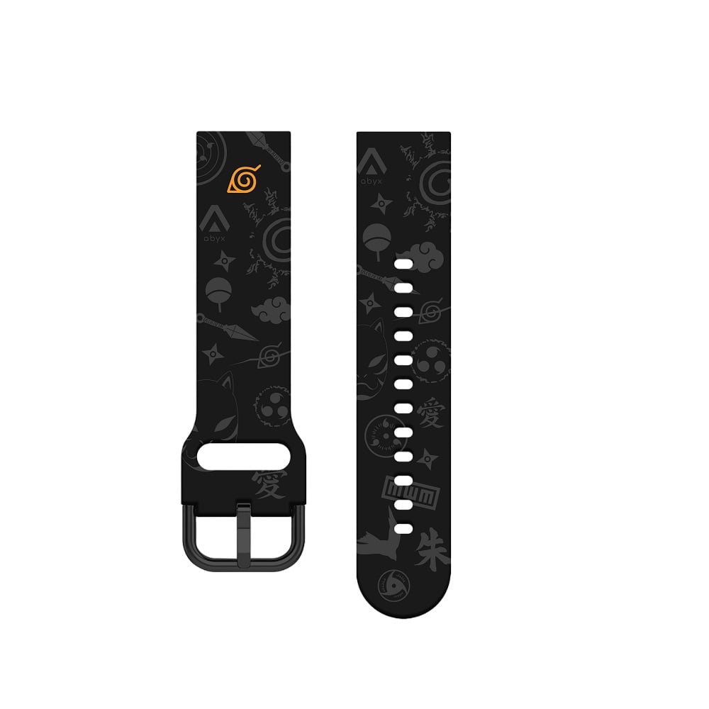 Abyx Fit - Bracelet universel Naruto Shippuden - Symbole Konoha 20mm pour montre connectée - flash vidéo