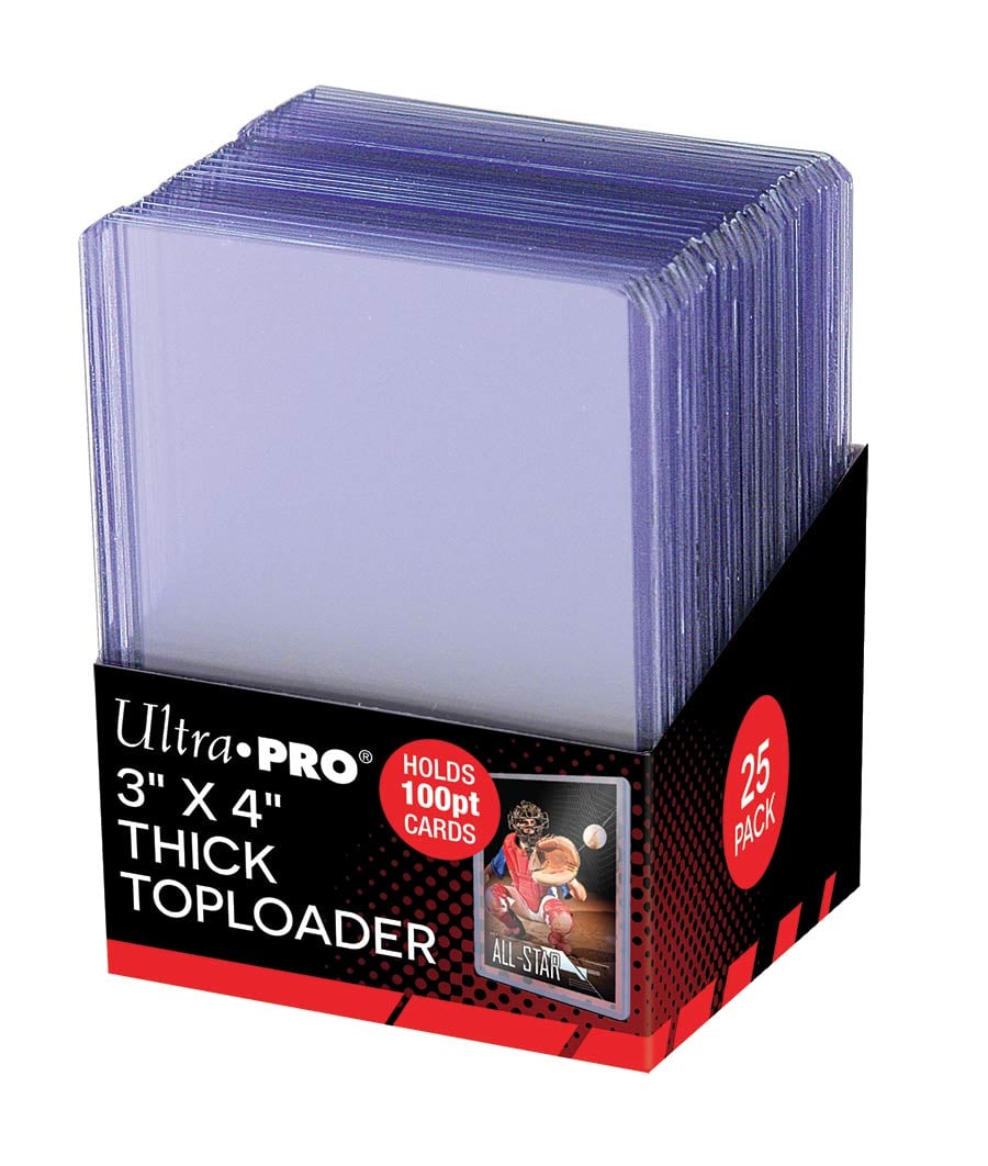 Ultra Pro - Protèges Cartes Standard Toploader Transparent et Épais par 25 (63 x 88 mm) - flash vidéo