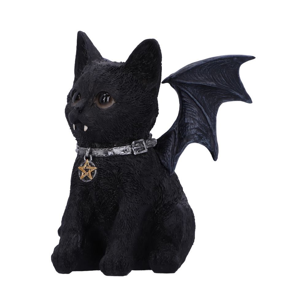Vampuss - Figurine de chat chauve-souris noir 16cm - flash vidéo