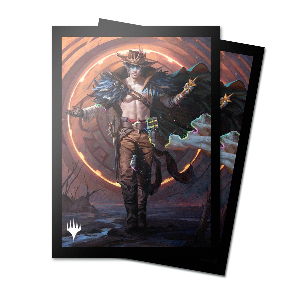 Ultra Pro - Magic: The Gathering - Outlaws of Thunder Junction - Sachet de 100 protèges cartes standard - Oko, le meneur (63 x 89 mm) - flash vidéo