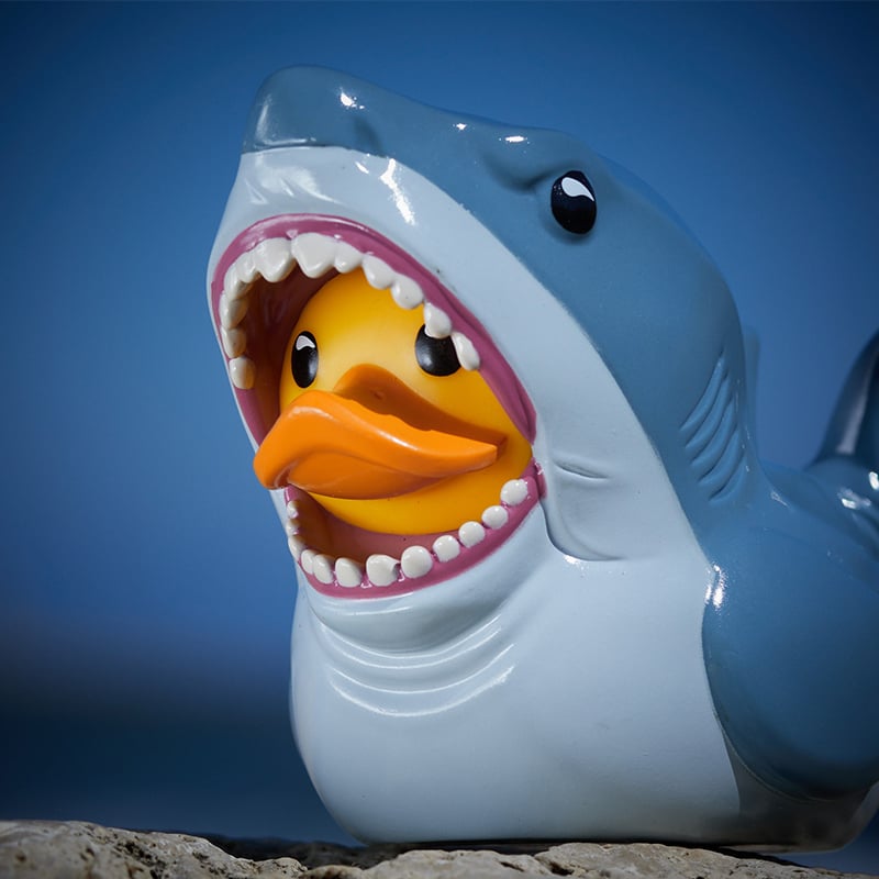 TUBBZ Canard de bain à collectionner - Les Dents de la mer - Bruce (Édition standard) - flash vidéo